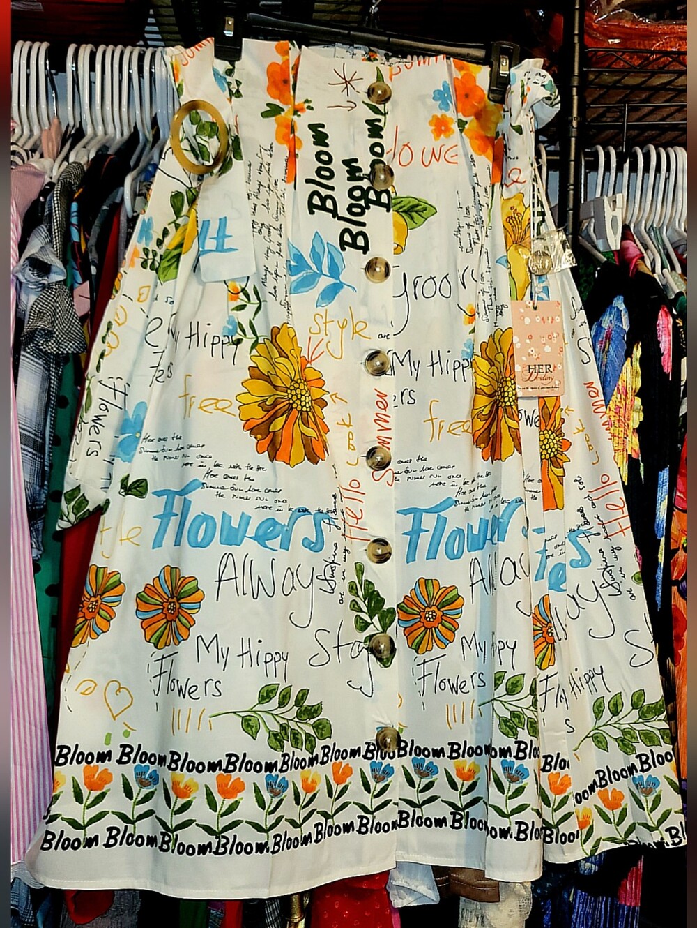 Summer Bloom Boutique A-Line Skirt XL